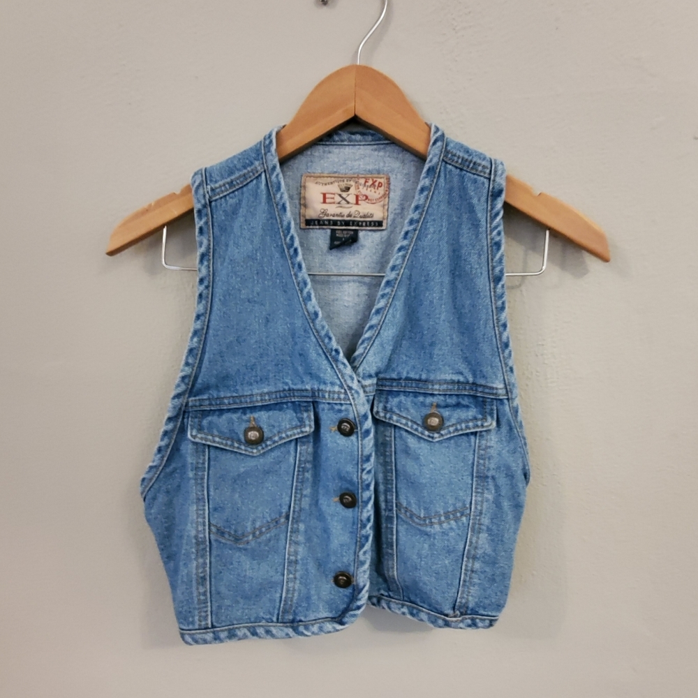 1980s Express Jean Vest